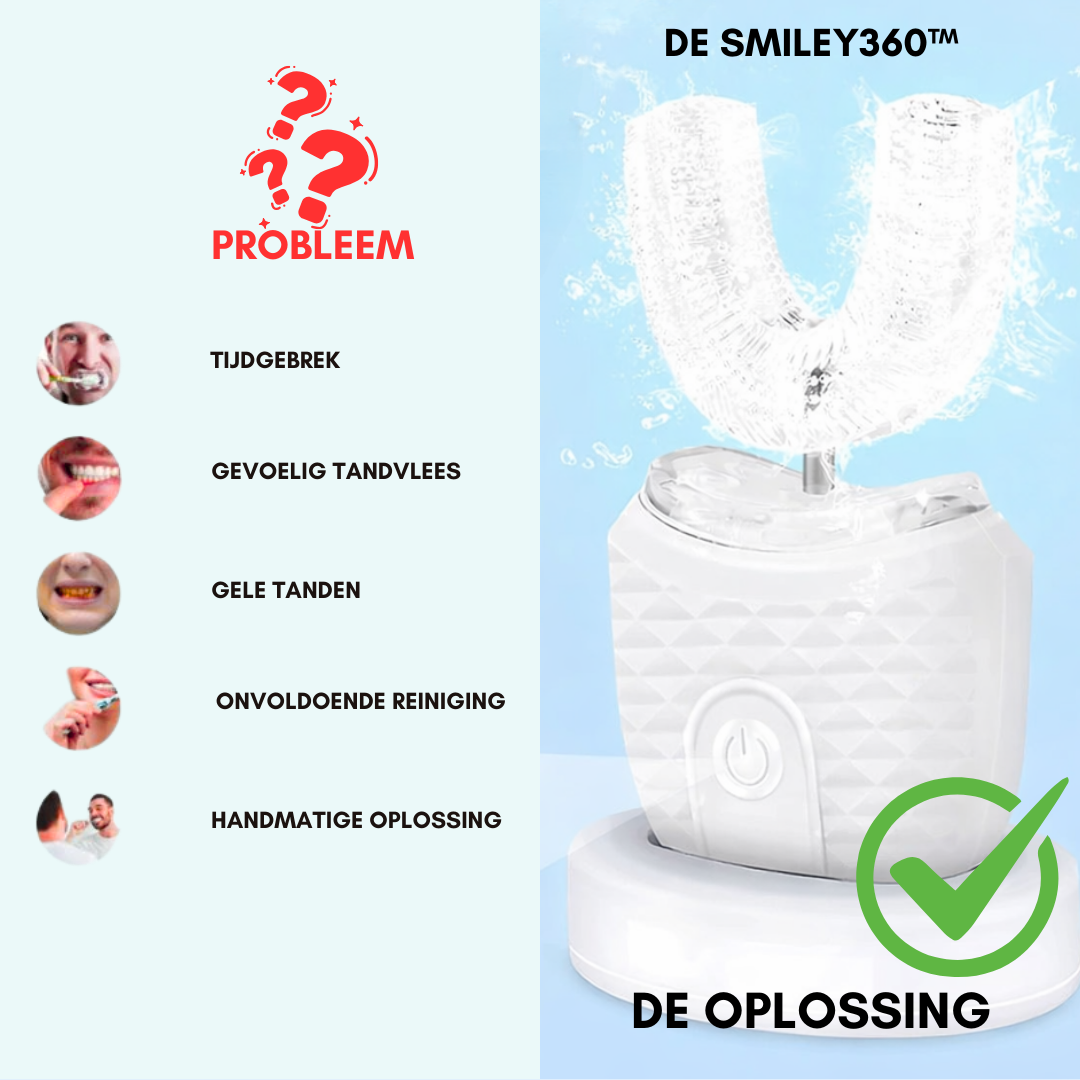 Smiley360™ | Hands-Free Tandenborstel 360°